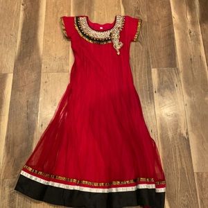 Indian dress with exotic patterned jewels